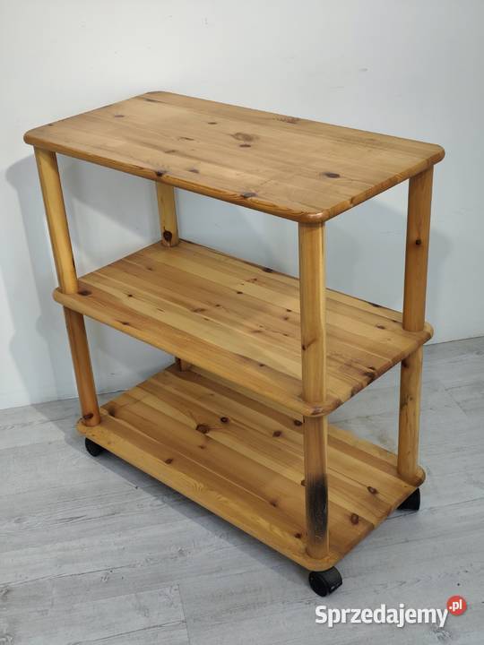 Regał Wózek barowy sosnowy vintage w stylu Poddębice sprzedam