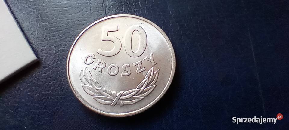 Stare monety 50 groszy 1976 PRL Polska Cudo Lesko