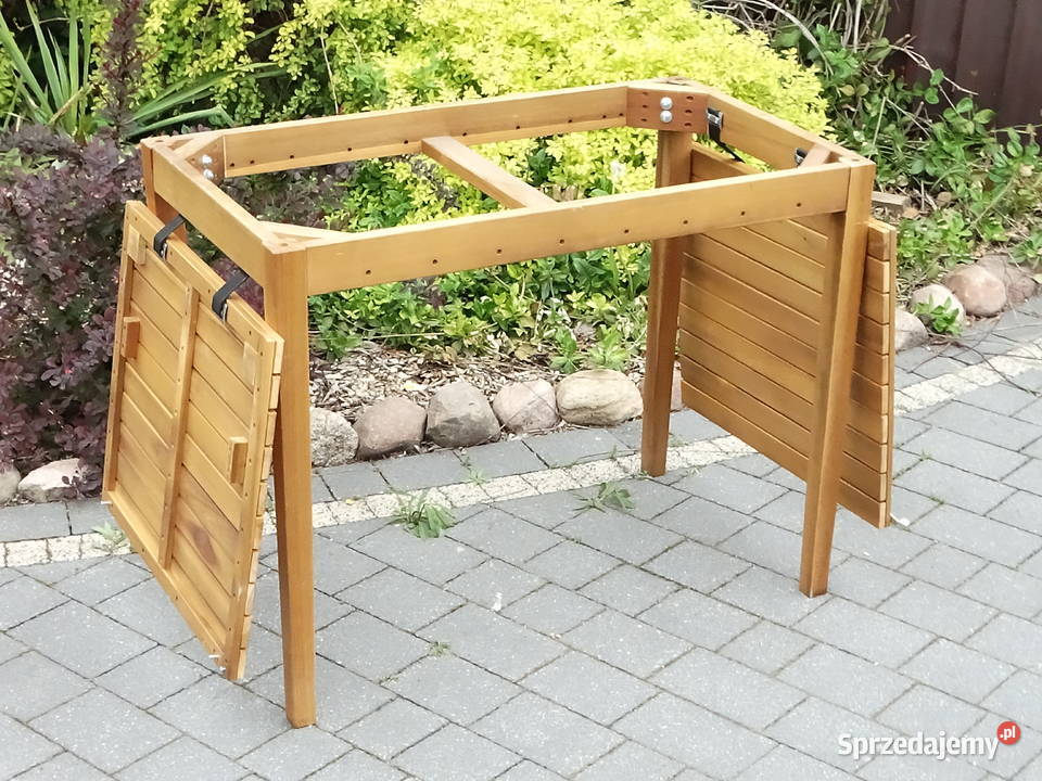 Solidny stół ogrodowy DREWNO FSC Składany 100x60