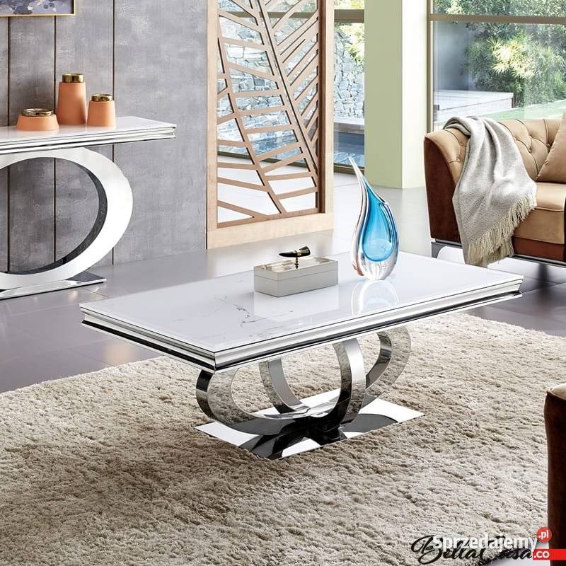 Zestaw mebli glamour Dallas stół ława stolik Warszawa