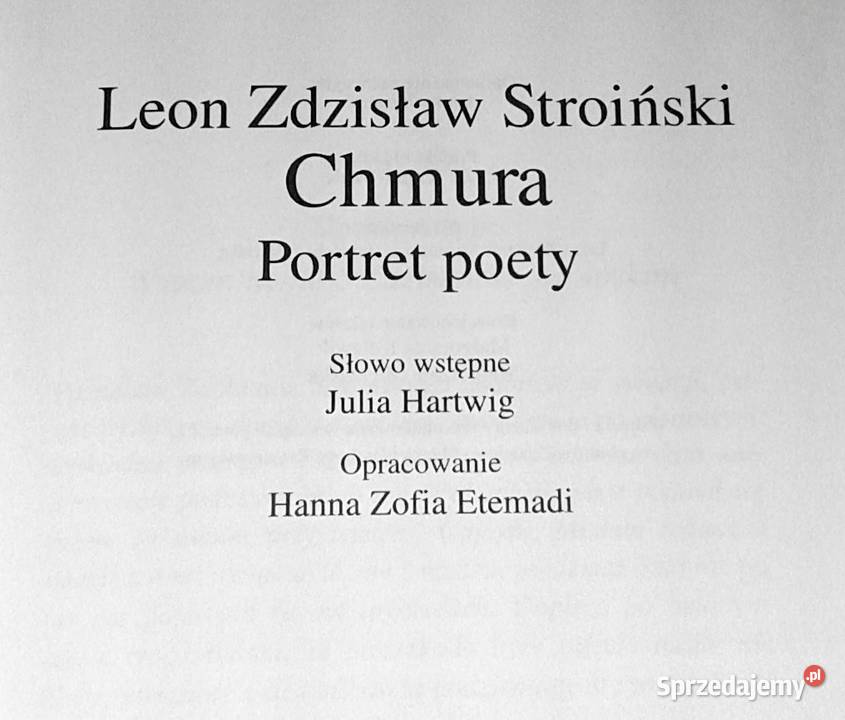 Chmura Portret poety Zdzisław Leon Stroiński Chełm