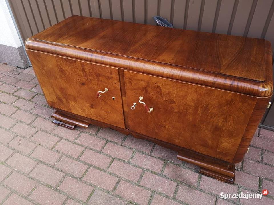 Komoda ARTDECO RTV Niska Orzech Stara Antyk Swarzędz
