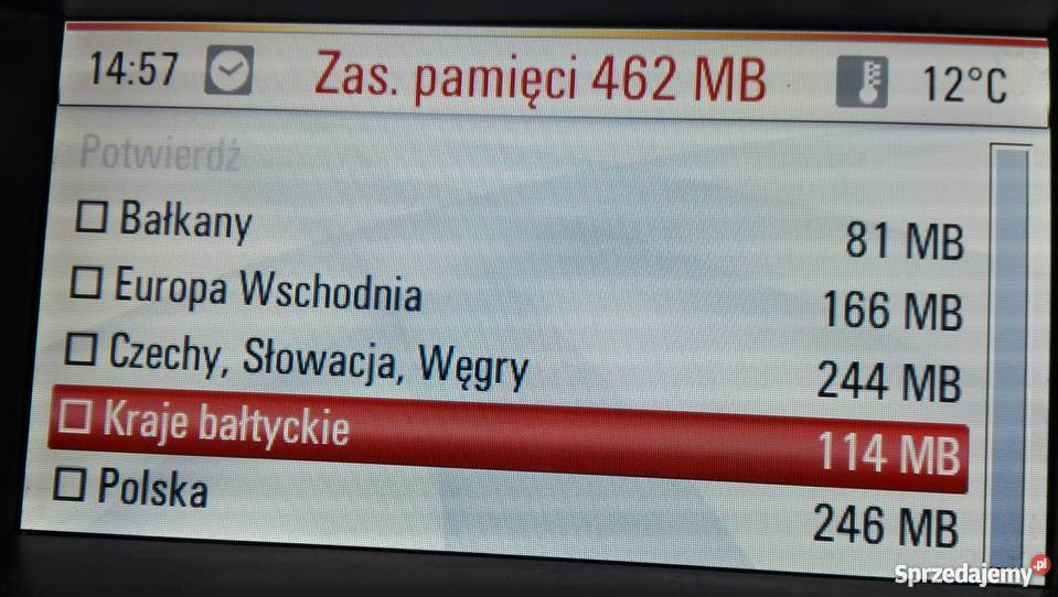 Aktualizacja Mapy 20142015 CD500 Opel Chevrolet wielkopolskie Kłodawa