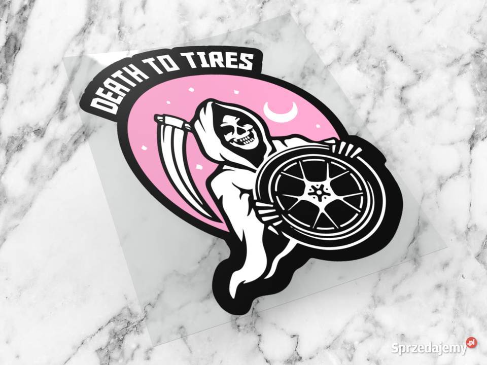 Naklejka DEATH TO TIRES 10 x 85 drift bmw swag