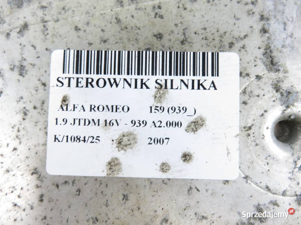 STEROWNIK ALFA ROMEO 159 939 19 JTDM 16V