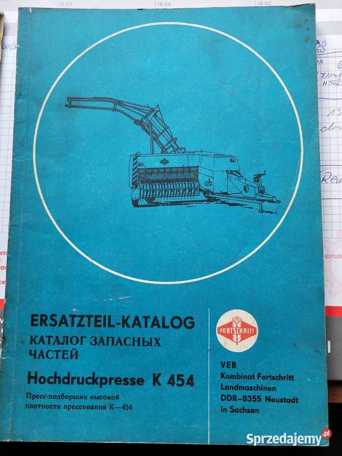 Prasa Fortschritt K 453 K454 nagarniacz nieuszkodzony Złotów