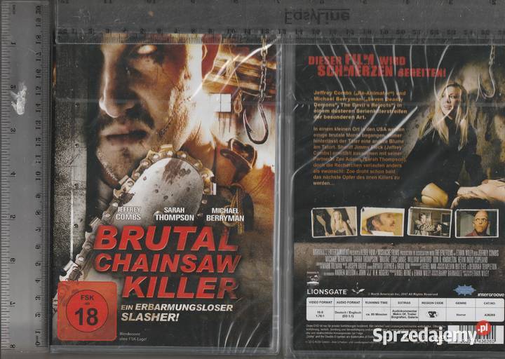 Brutal chainsaw killer Jeffrey Combs Pruszków