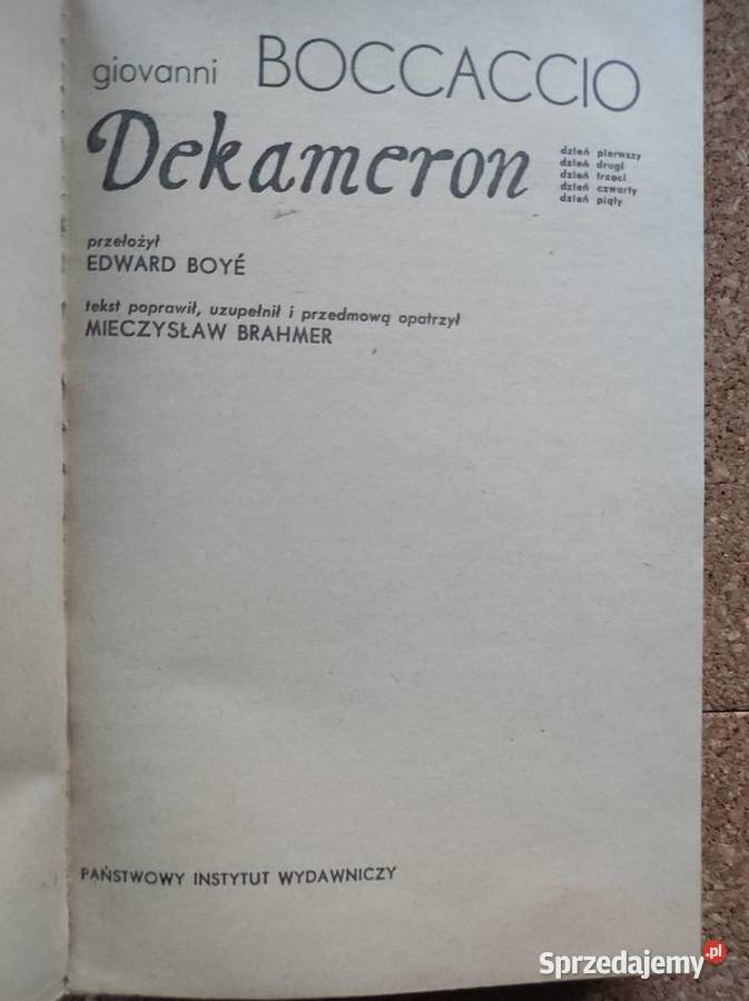 Dekameron Boccaccio Giovanni 12 tom sprzedam