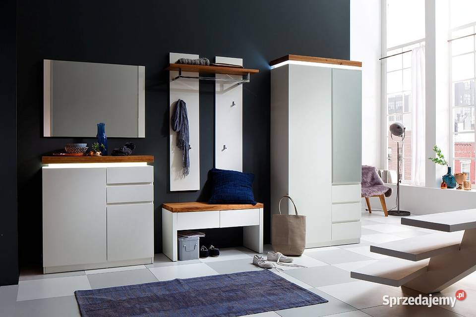 Romina ławka do przedpokoju biały lakier matowy