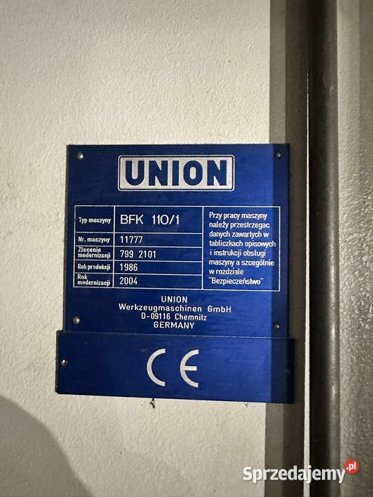 Wytaczarka pozioma UNION BFK 1101 Kraków
