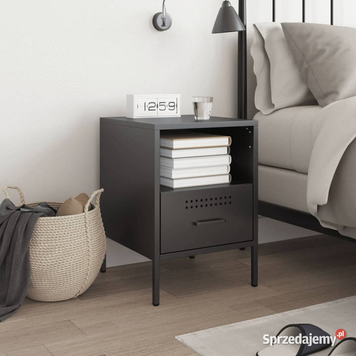 Szafka nocna czarna 36x39x505 stal WM843054 Warszawa sprzedam