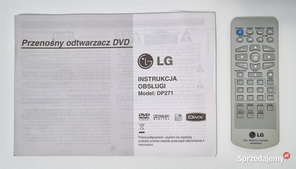 Nowy pilot AKB30648702 do DVD LG DP271 plus TV i Video