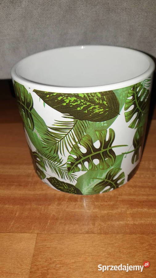Osłonka doniczka ceramiczna w monstery kształ Warszawa sprzedam