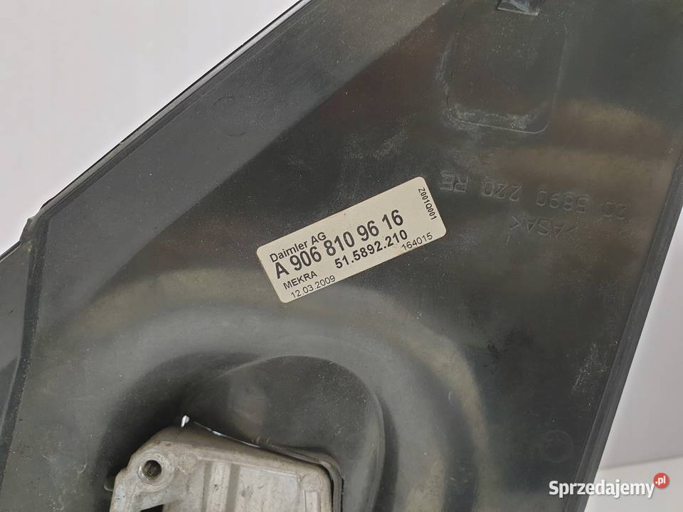 Mercedes Sprinter 906 LUSTERKO PRAWE DŁUGIE Rudka