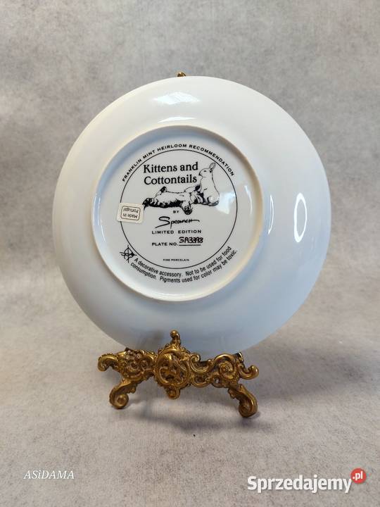 PORCELANOWY KOLEKCJONERSKI TALERZ FRANKLIN MINT