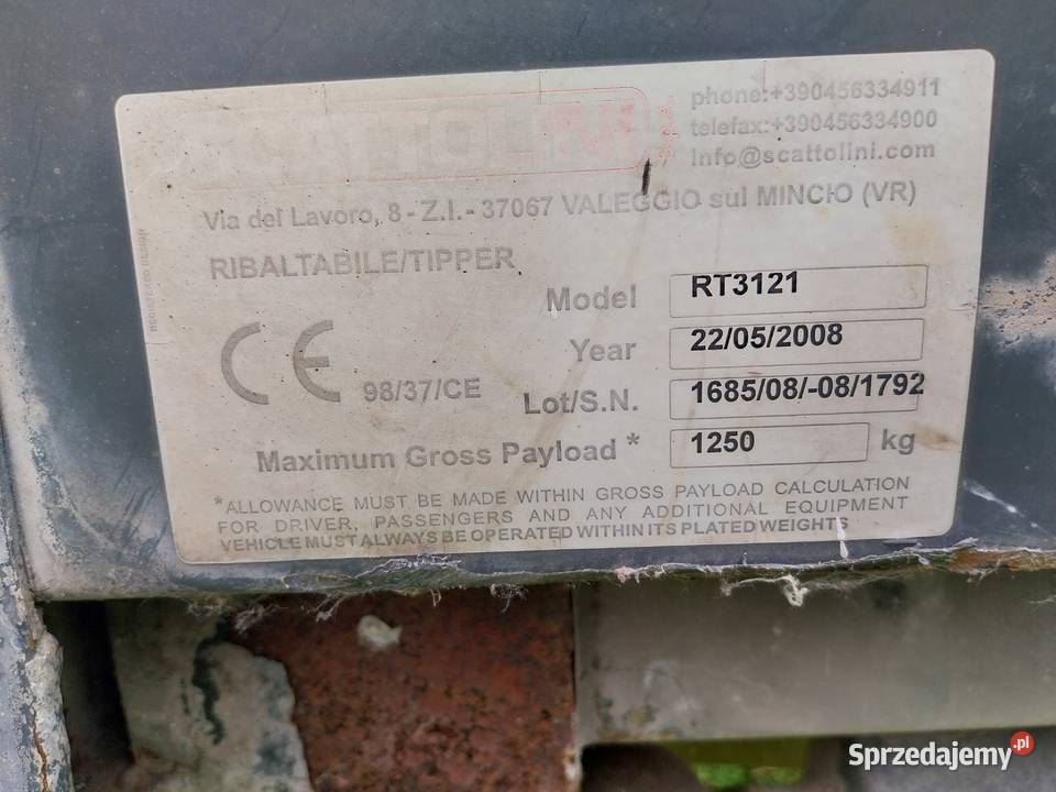 3 stronny kiper paka zabudowa wywrot na busa Borek Wielkopolski sprzedam