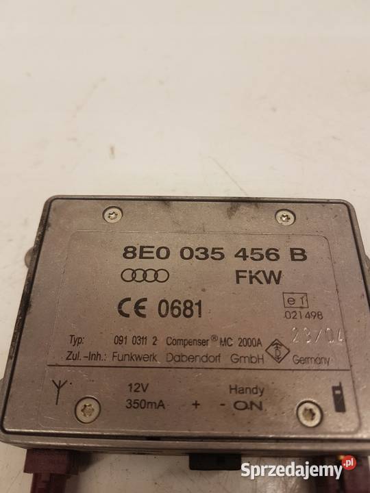 WZMACNIACZ ANTENY AUDI A4 B7 A6 C6 8E0035456B osobowe Przystajń