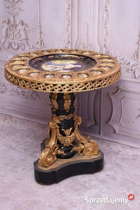 Francuski Stół Empire Drewno Brąz Porcelanowe małopolskie Kraków sprzedam