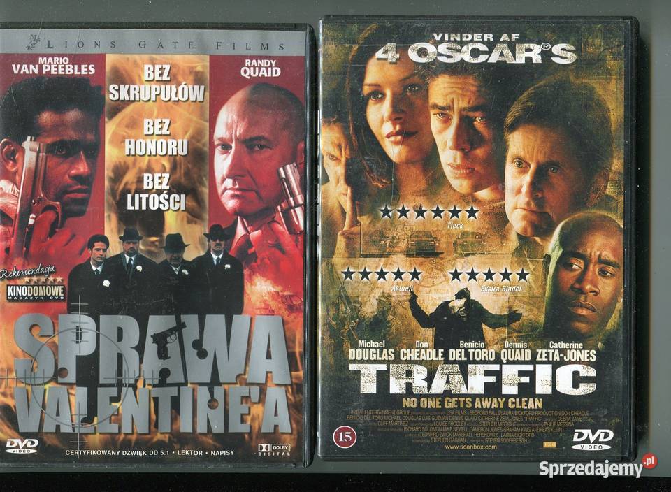 Sprawa Valentinea i Traffic 2 filmy DVD Szczecin