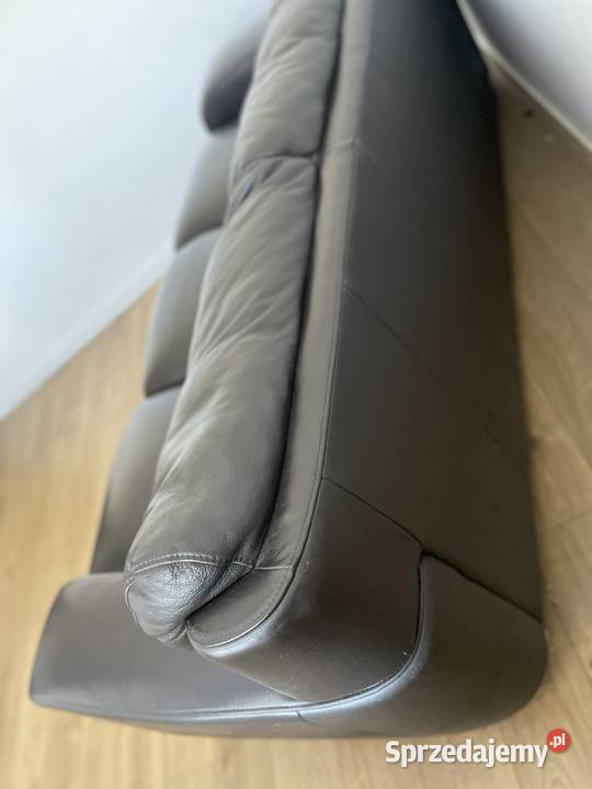 Komplet skórzany rozkładana kanapa i fotel Józefosław