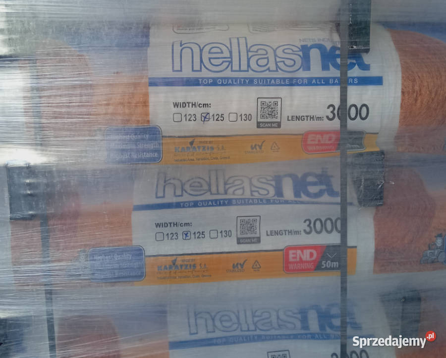 Siatka rolnicza Hellasnet 125x3000 do pras słomy Środa Wielkopolska