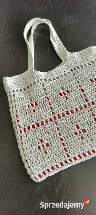 Siatka bawełniana robiona na szydełku