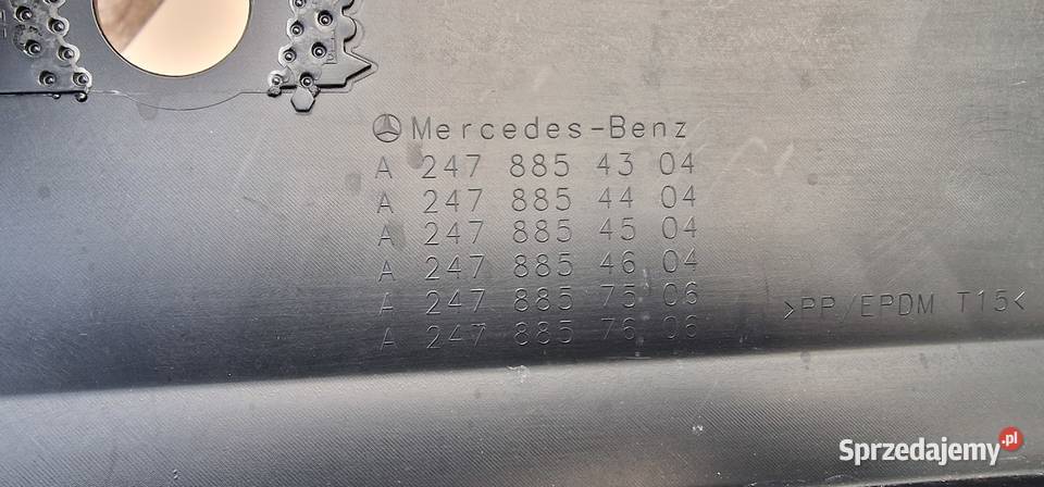 MERCEDES GLA AMG H247 DYFUZOR TYŁ ZDERZAK osobowe Bieleń