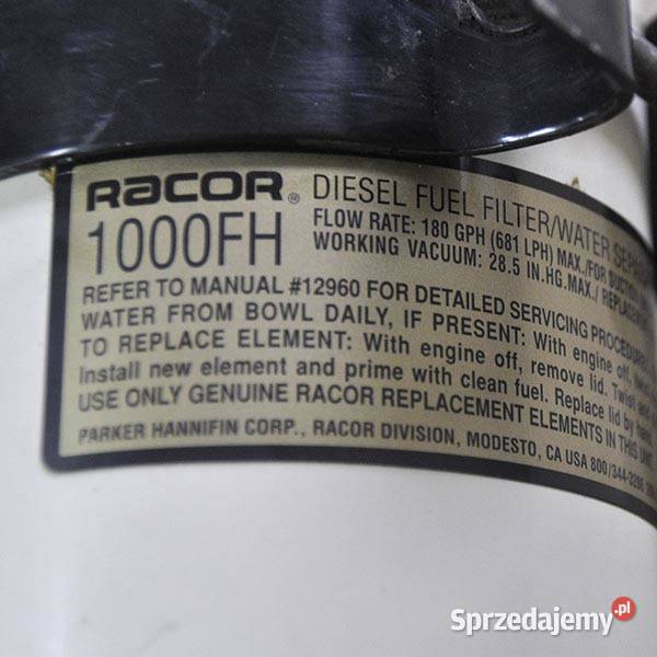 1000FH Filtr paliwa Diesel 180GPH681lph Racor mazowieckie