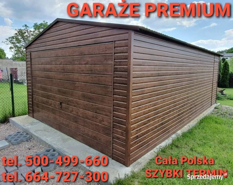 Garaż blaszany NA BUDOWĘ garaże MOCNE Szyki Bydgoszcz