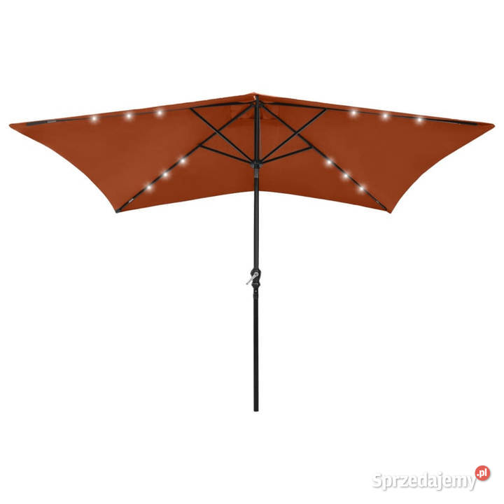 Parasol ogrodowy z LED i stalowym słupkiem Warszawa