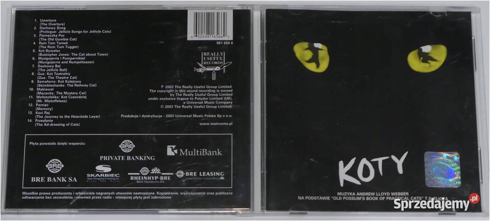 KOTY ANDREW LLOYD WEBBER SOUNDTRACK