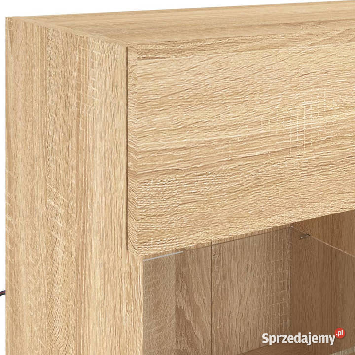 Ścienna szafka TV z LED dąb sonoma 785x30x605 Warszawa