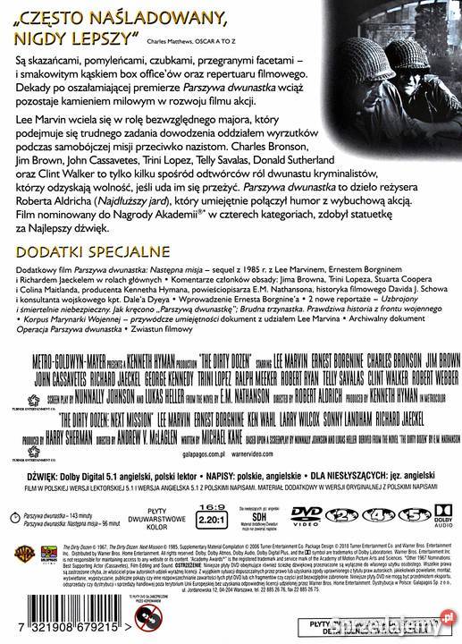 PARSZYWA DWUNASTKA LEE MARVIN 2 DVD DVD Kalisz