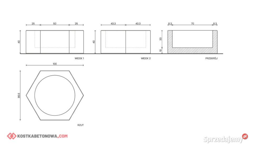 Donica Heksagon 100 Dom i Ogród Wrocław