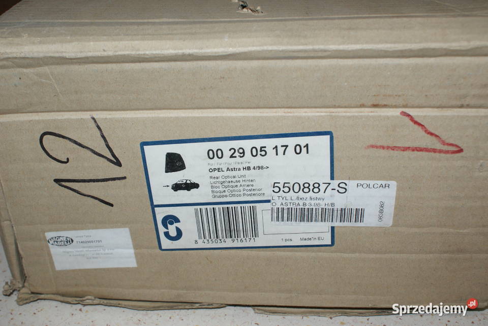 LAMPA TYLNA LEWA OPEL ASTRA G HATB550887S Białobrzegi