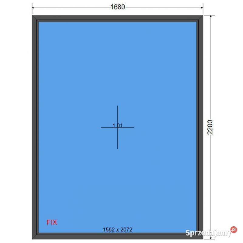 Okno PCV FIX 1680 x 2200 168 x 220 BIAŁE Oleśnica