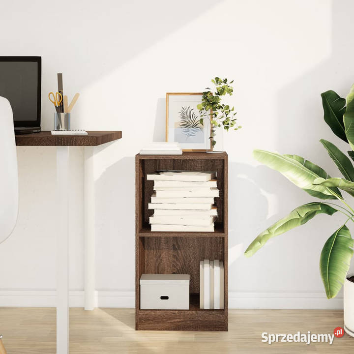 Regał brązowy dąb 40x24x76 materiał