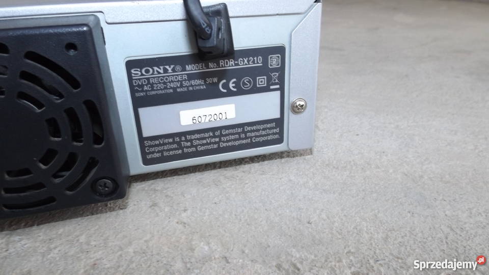 NAGRYWARKA ODTWARZACZ DVD SONY RDRGX210 Grodziczno