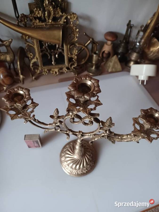 Piękny świecznik mosiężny wielkopolskie Poznań sprzedam