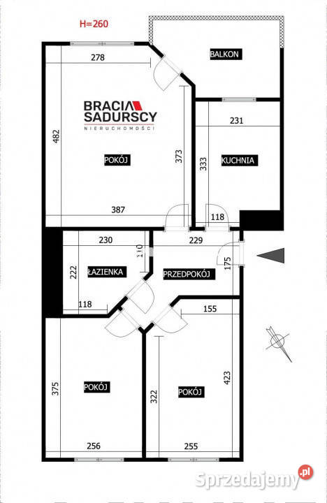 Mieszkanie 55m2 3pokojowe Kraków blok małopolskie sprzedam