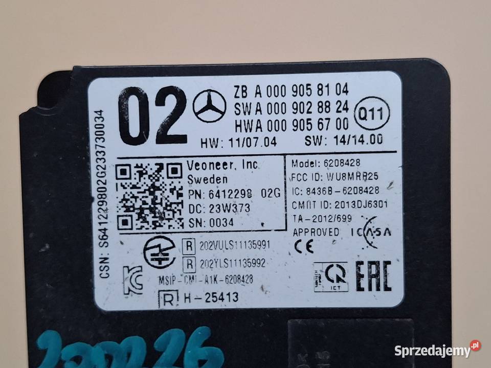 MERCEDES MODUŁ RADAR SENSOR DISTRONIC W205 W212 Bieleń