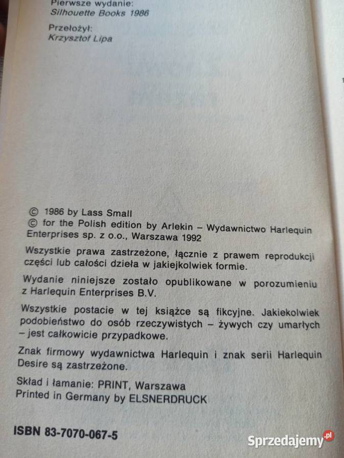 Harlequin Desire Lass Small Znowu Razem 1992 Bielsko-Biała