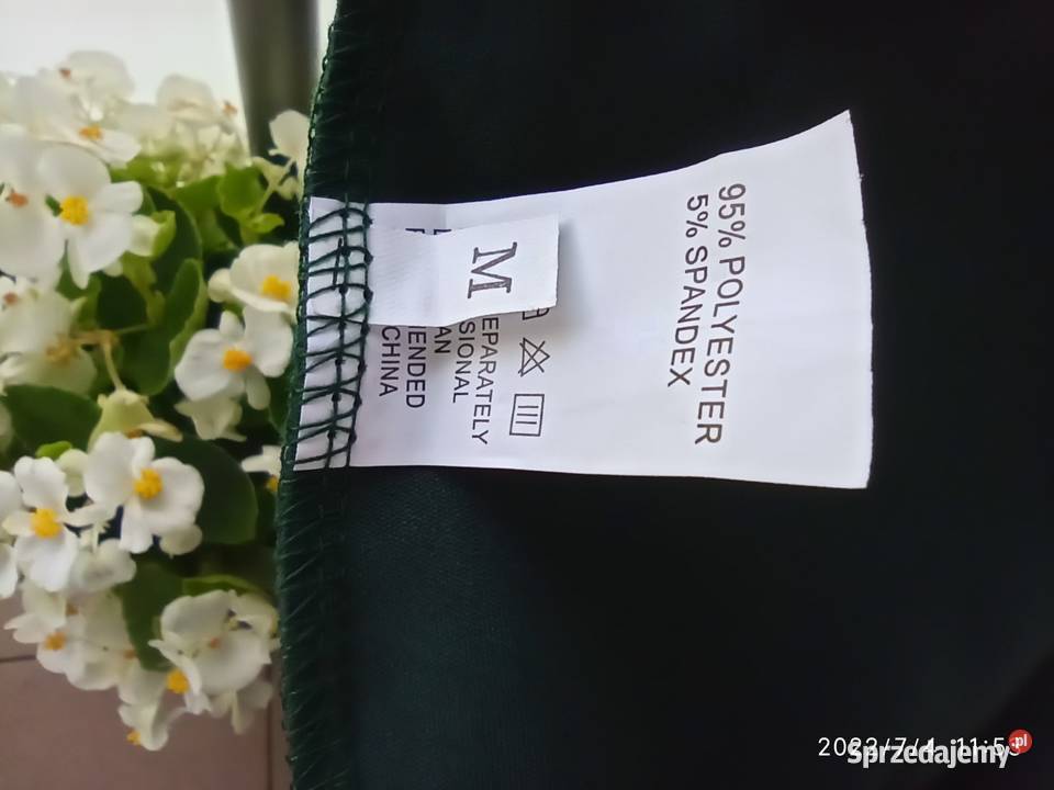 Elegancki kombinezon z koronką butelkowa zieleń Moda i Styl Radzyń Podlaski