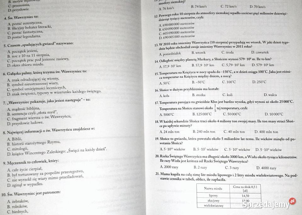 40 punktów Zestawy zadań kl6 M Popielska M Chełm sprzedam