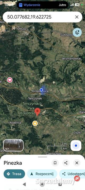 dzialka 76 ar inwestycyjna budowlana kanalizacja małopolskie Zalas sprzedam