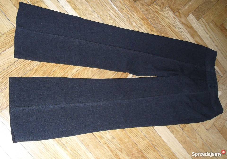 ELEGANCKIE CIEPLE SPODNIE Z MATERIAŁU R42