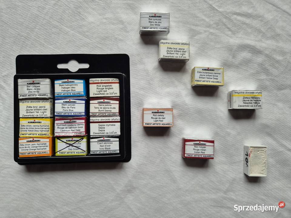 Akwarele Karmański 18 pełnych kostek NOWE Plus