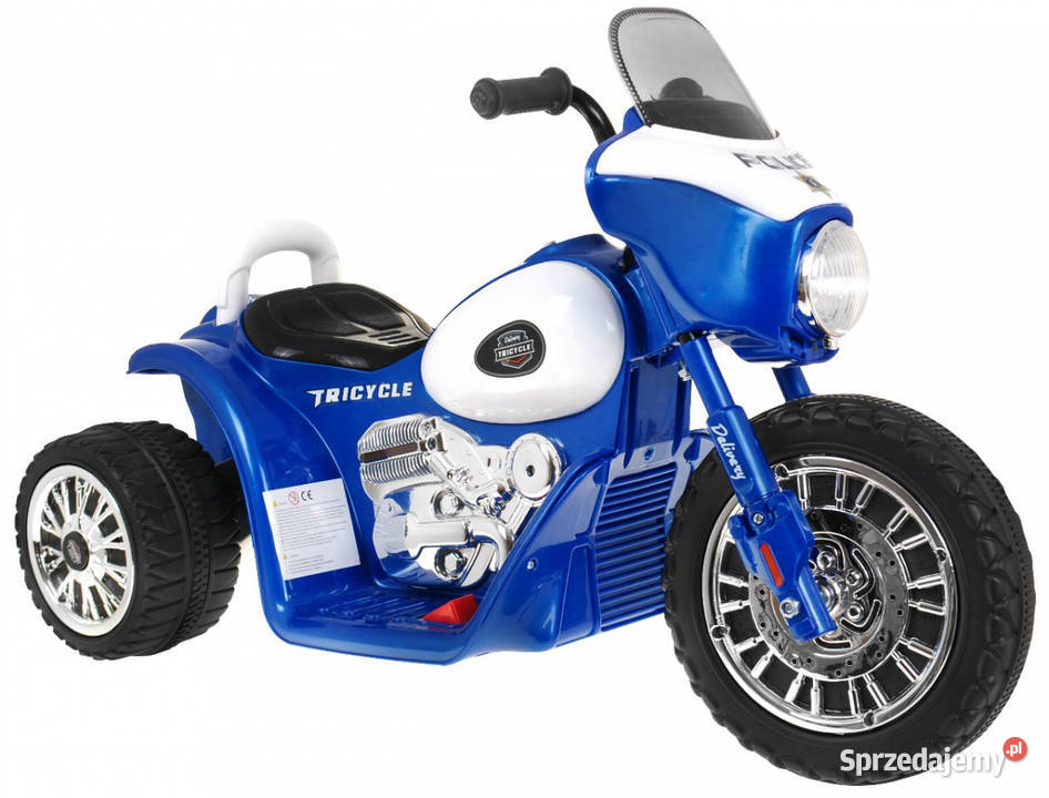 Motorek Chopper na akumulator dzieci Niebieski Rowerki i pojazdy Łopuszno