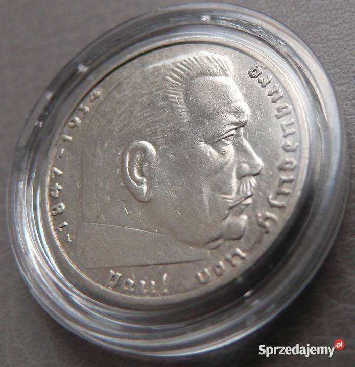 2 Reichsmark 1939 Hindenburg A Niemcy HK Szklarska Poręba