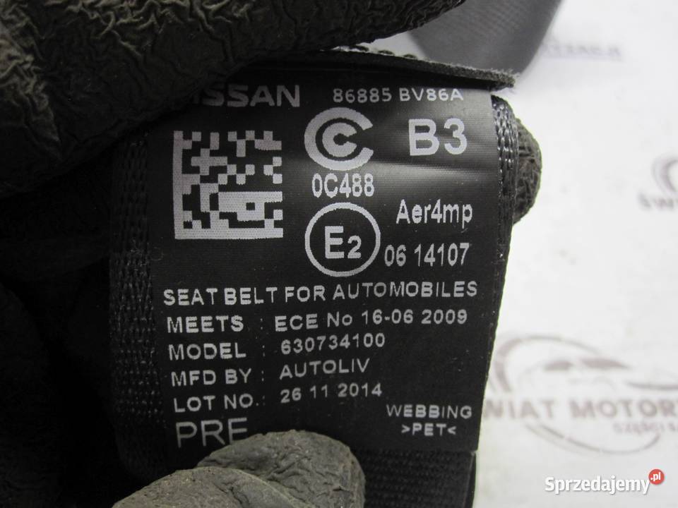 NISSAN JUKE I LIFT 15r pas bezpieczeństwa lewy Kielce